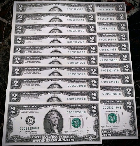 Two dollar bills lot of - of, 20